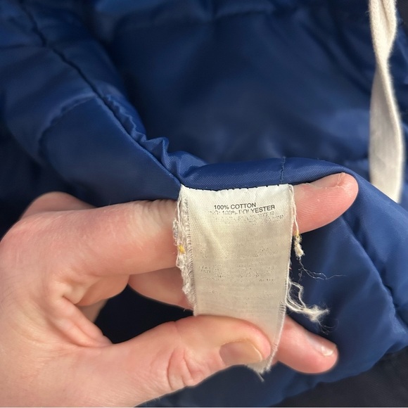 J.Crew Navy Blue Sherpa Hooded Full Zip Parka Coat Jacket Women’s Size Large - Picture 5 of 6